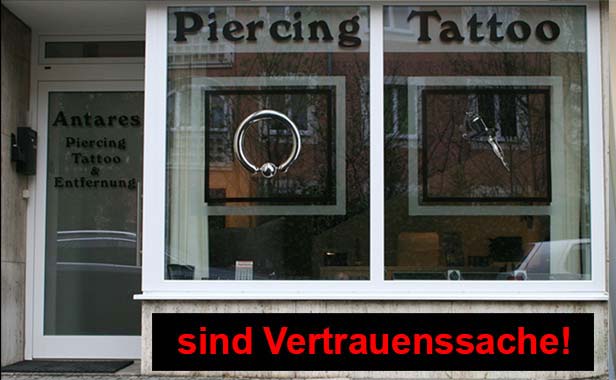 Antares Piercing Tattoo Tattooentfernung München - Eingangsbereich